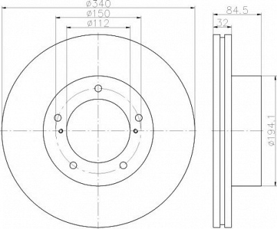 HELLA PAGID 8dd355116551 -  Тормозной диск